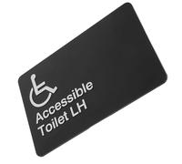 Levemolo Accessible Entrance Sign Braille Handicap Sign Black Abs Sponge Rubber Guidance Versatile Application for Malls and Public Spaces