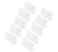 Levemolo Acrylic Price Label Holders 20Pcs L Shaped Display Stands for Table Tags at Trade Shows and Weddings 6X9Cm