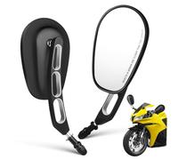 Levemolo Adjustable Aluminum Alloy Atv Rear View Mirror Replacement for Motorcycles and Scooters Glare Reflective Surface Sleek Matte Black Side Mirrors for Handlebars Safety Enhancer