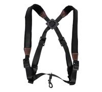 Levemolo Adjustable Thickened Black Nylon Saxophone Harness Strap for Adults Padded Shoulder Support to Reduce Hand Pressure Replacement for Alto Tenor Soprano Sax Playing