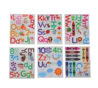 Levemolo Alphabet Wall Stickers for Boys and Girls Educational ABC Numbers and Letter Decals Removable Peel and Stick Decor for Nursery Playroom Boy Girl's Decorative Wall Stickers
