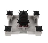 Levemolo Ancient Building Model Ornaments Asian Fish Tank Decor Retro Pavilion Sculpture Realistic Pavilion Model Bonsai Garden Decor