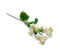 Levemolo Artificial Jasmine Flowers Simulation Flower Decor Single Stem White Lifelike Prop for Home Party Wedding Table Centerpiece