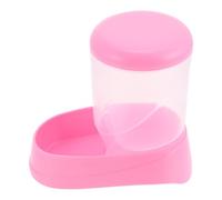 Levemolo Automatic Hamster Feeder for Small Pets Anti-turning Food Dispenser with Visible Container Food Grade Plastic Hedgehog Feeder Bowl in Pink Easy to Clean