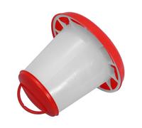 Levemolo Automatic Poultry Feeder 1.5kg Red and White Thickened Connected Feed Bucket Chicken Food Dispenser for Chickens Ducks and Geese Farming Equipment
