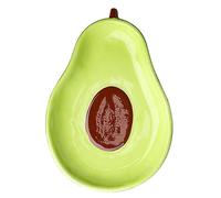 Levemolo Avocado Shaped Ceramic Salad Dish 6.42X4.53X1.30In Fruit Serving Platter Snack Plate for Home Restaurant Buffet Use