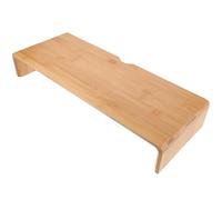 Levemolo Bamboo Monitor Riser Stand for Desk with Comfortable Posture Support and Increased Display Height, Simple Rustic Design Suitable for Office Desktops and Home Use