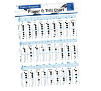 Levemolo Bass Recorder Chord Chart, 8-Hole Fingering Guide, Coated Paper, Printing, Fine Details, Practice Aid for Beginners and Experienced Players