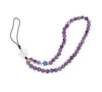 Levemolo Beaded Phone Charm Crystal Beads Phone Lanyard Small Size Convenient Stone Polyester Material Suitable for Hanging on Wrist Or Wallet British Style