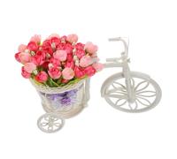 Levemolo Bicycle Flower Ornaments Artificial Flower Rack for Desktop Unique Bike Shaped Plant Display Holder Lovely Decor for Home Office Cycling Gifts for for for for Men