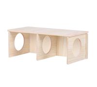 Levemolo Big Hamster Cage and Two Rooms, Providing Private Space Wooden House with See-through Design and Teeth Grinding Features, Hamster Hideout for Winter and Summer Seasons