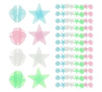 Levemolo Bike Wheel Charms, 144pcs Luminous Bicycle Spoke Beads Plastic Clip Round and Star Decorative Spoke Decorations for Bikes Evening Rides