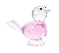 Levemolo Bird Ornaments Desktop Decor Glass Animals Figurine Mini Decor Micro Toys Miniatures Animals Glass Blown Desktop Toys Household Bird The Pink Crystal