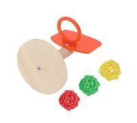 Levemolo Bird Toy Training Educating Basketball Stand Parrot Toy Silent Basketball Hoop for Toddlers Random Color