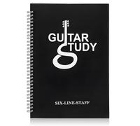 Levemolo Black Coil Guitar Music Book A4 Portable Six Line Notebook