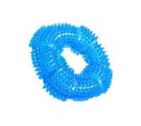Levemolo Blue Ring Dog Chewing with Squeaky Tpr Surface Particles | Indoor Outdoor Use, Chewable Ring Shape, Tooth-cleaning Texture for Dogs, Compact Pet Play Item Random Color