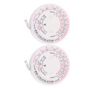 Levemolo Bmi for Hospital and Material Pp Suitable Home Abs 2pcs Multi-function round Measuring Tape 1.5m Retractable Measurement Tape with Wear-resistant Waist Body Use