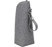 Levemolo Bottle Container Travel Bag Feeding Bottle Pouch Portable Bag for Mommy with Hand Strap Oxford Cloth Insulated Material Grey Suitable for Travel Can Be Hung Stroller Buggy