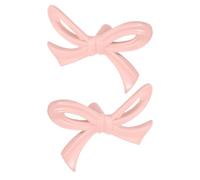 Levemolo Bow Cabinet Knobs 2Pcs Light Pink Decorative Metal Pulls for Wardrobes Wine Cabinets Cupboards Bookcases