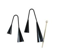 Levemolo Boys and Girls Agogo Bell Toy Wooden Stick Traditional Musical Instrument for Early Education Handheld Percussion for Toddlers Black Design