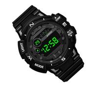 Levemolo Boys Wrist Watch Digital Electronic Watch Luminous Design Adjustable Strap for Students Sturdy PVC Stainless Steel Materials