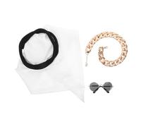 Levemolo Breathable Arabian Dog Cat Cosplay Costume with Head Wrap Bandana Necklace Sunglasses Middle Eastern Inspired Pet Outfit for Small Dogs and Cats Authentic Festival Dress-up