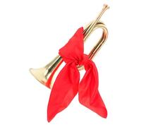 Levemolo Bugle Trumpet Metal Wind Instrument for Beginners with Elegant Finish and Red Scarf for Teen Bands Orchestras Parades and Stage Performances
