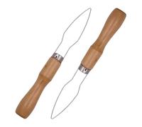 Levemolo Button Hook 2PCS with Metal and Wood Handles for Elderly Assistance, Easy to Use Portable Tool for Buttoning in Clothing Projects