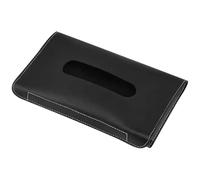 Levemolo Car Sun Visor Tissue Holder Pu Leather Napkin Box Reusable Storage Accessory for Truck and Boat Interior Black Visor Tissue Dispenser