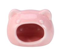 Levemolo Ceramic Hamster Cottage with Cat Head Shape, Comfortable and Safe Small Animal Hideout Bed for Rats and Sugar Gliders, for Clean Places and Cozy Sleeping Random Color
