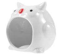 Levemolo Ceramic Hamster House Cooling Nest Pet Hideout for Small Animals Hedgehog Accessories Decorative Bed for Dwarf Hamsters Guinea Pigs and Chinchillas