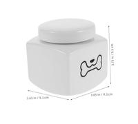 Levemolo Ceramic Pet Urn for Dog and Cat Ashes with Paw Print Memorial Box, Small Animal Cremation Keepsake, White and Black Bone Design, Pet Ashes Display and Remains Storage