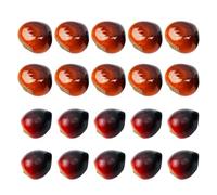 Levemolo Chinese Chestnuts Model 20Pcs Foam Simulation Nuts for Home Shop Christmas Ornaments Indoor Photography and DIY Decoration Assorted style