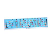 Levemolo Chord Chart Poster Musical Instrument Accessory for Beginners Electric Bass Guitar Blue Wear-resistant Coated Paper Resource for Students and Teachers