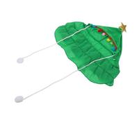 Levemolo Christmas Pet Dog Cloak with Star Hooded Cape for Small Breeds and Kittens Festive Xmas Tree Outfit Cute Elf Costume for Puppy and Cat Holiday Cosplay Party Accessory