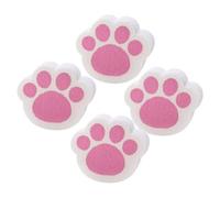 Levemolo Cleaning Sponges Versatile and Easy to Clean 4pcs Cat Claw Shaped Made of Polyester Acrylic Foam Mirror Scrubbing Tools for Streak-Free Shine Bathroom