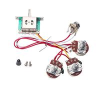 Levemolo Complete Guitar Wiring Harness 1 Vol 2 Tone 500k Pot 5 Way Toggle 2t1v Kit for Electric Guitar