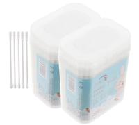 Levemolo Cotton Swabs Multipurpose White Swabs 400pcs with Double-Head and Spiral Head Tips for Ear and Nose Cleaning, Made from Soft Cotton and Paper for Gentle Care