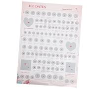 Levemolo Couple 100 Dates Scratch Off Poster Wall Calendar To-Do List for Lovers DIY Goal Tracking Pendant Adventure Challenge Coated Paper Pink