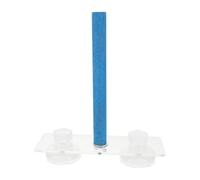 Levemolo Creative Blue Wooden Parrot Perch with Suction Cup Bird Stand for Cage Natural Chewing to Reduce Aggression and Loneliness Stable Bite-resistant Play Stand for Parakeets and