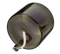 Levemolo Creative Olive Green Glass Oil Lamp Metal Wick, Medium Desktop Kerosene Lamp for Home Decor and Wedding Party Lighting