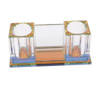 Levemolo Crystal Microphone Stand Acrylic Tabletop Mic Holder for Desk Ktv Karaoke Performance