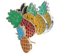 Levemolo Cute Pineapple Enamel Brooch Pin with Oil Dripping Decoration, 5pcs and Alloy Material Tropical Summer Ladies for Christmas Party Use on Sweaters and Shirts
