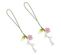 Levemolo Cute Pink Keyring Phone Charm Strap Fashion Lanyard Accessories Smartphone Chain