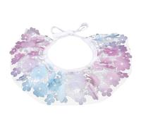 Levemolo Decorative Lace Pet Collar with Adjustable Bow Tie, Small Purple Cat Collar Scarf for Spring, Adorable Household Kitten Neck Decor