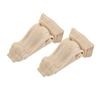 Levemolo Decorative Wood Corbels 2Pcs Solid Carved Brackets with Intricate Corner Trim for Furniture Doorway Suitable for Classic Interior