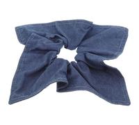 Levemolo Denim Hairband Bow Scrunchie for Women, Strong Hold Fabric Hair Tie with Stylish Square Shape, Versatile Accessory for Creating a Variety of Hairstyles, Blue Jeans Hair Bands
