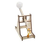 Levemolo DIY Catapult Kit Wooden Building Easy Assembly Stem Educational for Boys Learn Engineering and Projectile Motion Concepts