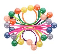Levemolo Double Ball Hair Ropes 12Pcs Elastic Acrylic Candy-Colored Hair Bands Secure Hold for Teens and Adults Daily Wear