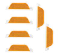 Levemolo Driveway Reflective Lane Markers 6Pcs Heavy Duty Acrylic Rectangular Double-Sided Yellow Reflector Signs for Parking Lots Roads Sidewalks